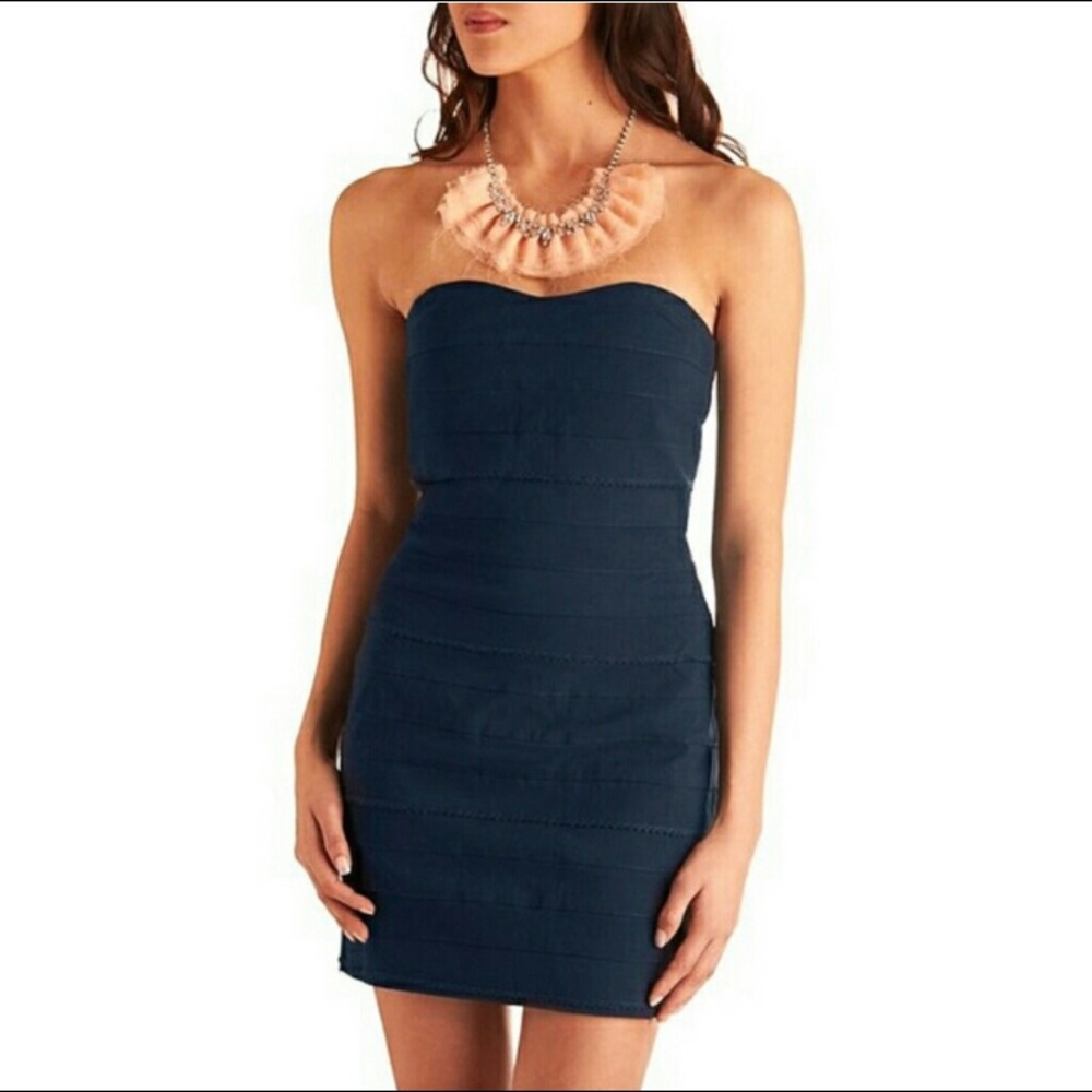 Ark & Co. Navy blue strapless dress